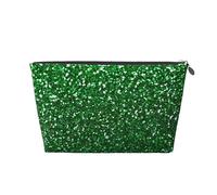 Paillettes Vertes Scintillantes, Trousse de Toilette Trousse de Maquillage Sac à cosmétiques Trousse de Toilette de Voyage Portable