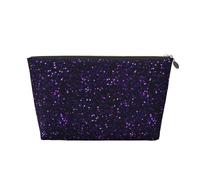 Paillettes Violet améthyste foncé, Trousse de Maquillage Trousse à cosmétiques Trousse de Toilette de Voyage Portable Pochette de Toilette