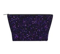 Paillettes Violet améthyste foncé, Trousse de Toilette Trousse de Maquillage Sac à cosmétiques Trousse de Toilette de Voyage Portable