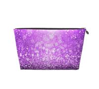 Paillettes Violettes Scintillantes, Trousse de Toilette Trousse de Maquillage Sac à cosmétiques Trousse de Toilette de Voyage Portable
