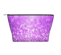 Paillettes Violettes Scintillantes, Trousse de Toilette Trousse de Maquillage Sac à cosmétiques Trousse de Toilette de Voyage Portable
