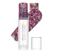 Paillettes Visage,6 Couleurs De Paillettes Gel,Maquillage Festival Set Fluorescent Paillette Rose, Longue Durée de Vie, Imperméable, Accessoire de Festival Halloween pour Femme et Homme-29