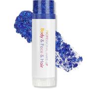 Paillettes Visage et Corps - Bâton Flash Rotatif Bleu Saphir 15g - Brillance Non Collante Sûre pour Peaux Sensibles Fêtes et Soirées