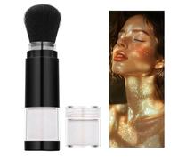 Paillettes Visage | Highlighter Poudre Brillante Compacte,Poudre Illuminatrice Visage Tenue Longue pour Soirée et Performances, Éclat Cou et Maquillage Yeux