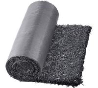 Paillis de caoutchouc VEVOR, 2,44 x 31,84 m, chemin permanent en caoutchouc, bordure de jardin en paillis noir d'aspect naturel, tapis de désherbage pour plantes, légumes