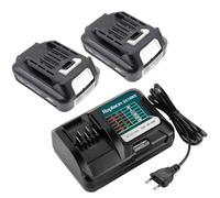 PaillYue Lot de 2 Batteries BL1021B 12V 2,0Ah avec Chargeur DC10WD Compatible avec MAKita BL1021B BL1016 BL1041B 197339-1 197406-2 BL1040 BL1040B BL1015B