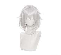 Paimon Perruque de cosplay Game Genshin Impact Paimon Cosplay NPC court Bob résistant à la chaleur Cheveux synthétiques