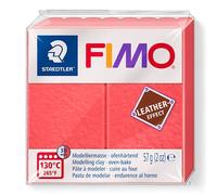 Pain 57g FIMO EFFECT CUIR couleur rouge