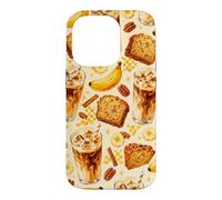 Pain à la Banane Motif café glacé Latte Coque pour iPhone 14 Pro