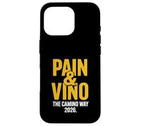 Pain and Vino The Camino Way 2026 Vin de randonnée Amusant Coque pour iPhone 16 Pro