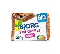 PAIN COMPLET MUESLI 300G, BJORG, LOT DE 4
