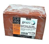 Pébéo Bloc d'argile à cuire – Sculpture, poterie, modelage – Rouge, 5 kg