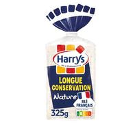 Pain de mie 100% mie longue conservation nature sans croûte HARRYS - le sachet de 13 tranches - 325g Lot De 4 - Par Lot