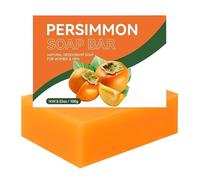 Pain de Savon au Kaki, 100G de Savons Nettoyants pour le Corps Faits Main au Kaki, Savon Hydratant Kakis pour Peaux Sèches, Ingrédients Naturels pour le Bain Corps Kakis, pour Tou Types Peau