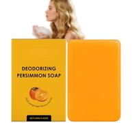 Pain de savon au kaki, anti-odeurs corporelles, déodorant pour le bain, doux pour les peaux sensibles, nettoyant et hydratant en profondeur pour hommes et femmes, unifie le teint (1)