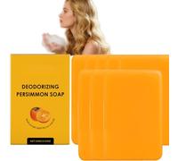 Pain de savon au kaki, anti-odeurs corporelles, déodorant pour le bain, doux pour les peaux sensibles, nettoyant et hydratant en profondeur pour hommes et femmes, unifie le teint (8)