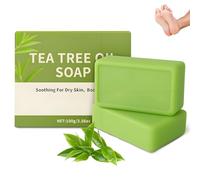 Pain de savon Loravey Relief, savon naturel à l'huile d'arbre à thé Loravey, savons nettoyants aux herbes, nettoyage en profondeur des pores et nettoyage quotidien rafraîchissant(2pcs)