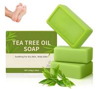 Pain de savon Loravey Relief, savon naturel à l'huile d'arbre à thé Loravey, savons nettoyants aux herbes, nettoyage en profondeur des pores et nettoyage quotidien rafraîchissant(3pcs)