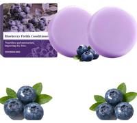 Pain de shampooing 2-en-1 « Blueberry Fields » - Shampooing solide naturel hydratant et volumateur - Soin nourrissant pour des cheveux plus forts et sans frisottis