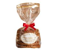 Pain d'épices Elisen original de Nuremberg - 37 % de noix - Fait à la main - Dans un sachet transparent avec nœud rouge - Contenu : 5 pains d'épices naturels, 400 g