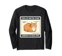 Pain drôle pour Chat Physique Solide Science de l'État Chaton Meme Lover Manche Longue