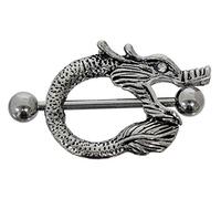 Pain-is-Art Piercing téton dragon en acier chirurgical - Piercing pour téton