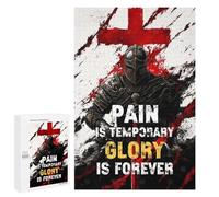 Pain is Temporary, Glory is Forever : Cadeau De Saison, 1000 PCS Puzzle-Image en Bois - pour des Soirées Calmes Et Concentrées