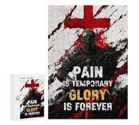 Pain is Temporary, Glory is Forever : Décoration Intérieure De Saison, 300 PCS Puzzle en Bois pour Adultes, pour Jouer Seul Ou À Plusieurs