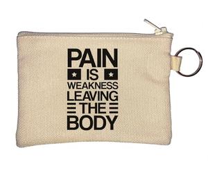 Pain is Weakness Leaving The Body Porte-monnaie Beige