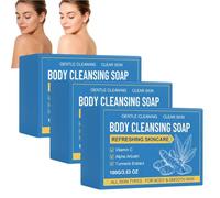 Pain Nettoyant Au Curcuma Et À La Vitamine C Pour Le Visage, Le Corps Et Les Aisselles - Savon Doux Et Hydratant Sans Sulfate, Enrichi En Alpha-arbutine, Pour Tous Types De Peau (3 pièces)