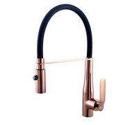 PAINI Mitigeur cuisine Addict Bec haut gold rose douchette extractible