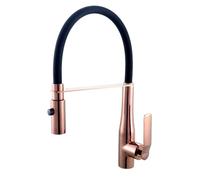 PAINI Mitigeur cuisine Addict Bec haut gold rose douchette extractible