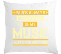 Pain's always been the root of my music. I just write what I feel Coussin blanc 40 x 40 cm avec rembourrage blanc