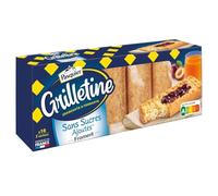 Pains Grillés au Froment Sans Sucres Ajoutés Grilletines PASQUIER - le paquet de 18-255g Lot De 4 - Par Lot