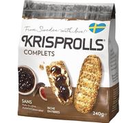 PAINS SUEDOIS COMPLETS 240G, KRISPROLLS, LOT DE 5