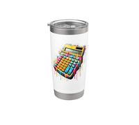 Paint Art Calculatrice Mathématiques Comptable CPA Maths Gobelet isotherme en acier inoxydable double paroi