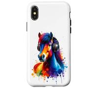Paint Art Cheval Islandais Équitation Équestre Coque pour iPhone X/XS