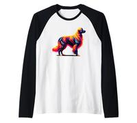 Paint Art Flat-Coated Retriever Manche Raglan
