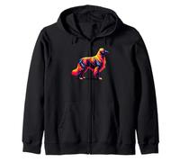 Paint Art Flat-Coated Retriever Sweat à Capuche