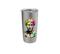 Paint Art Graffiti Sculpture Grecque Statue Gobelet isotherme en acier inoxydable double paroi