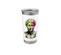 Paint Art Graffiti Sculpture Grecque Statue Gobelet isotherme en acier inoxydable double paroi