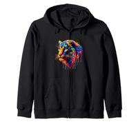 Paint Art Panthère Panthères Sweat à Capuche