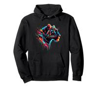 Paint Art Panthère Panthères Sweat à Capuche