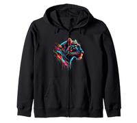 Paint Art Panthère Panthères Sweat à Capuche