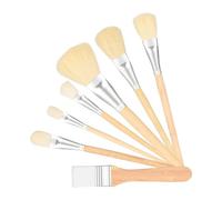 Paint Brush Set - 7PCS Mop Brushes for Blending | Professional Tools for Acrylic Oil Watercolor, Gold Leaf Sheets Application, Durable Daily Use Accessory for Artists