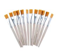 Paint Brushes, 10 Pcs Nylon Hair Painting Brush Oil Watercolor Water Powder Propylene Acrylic Wooden Handle Paint Brushes School Art Supply Painting Brushes