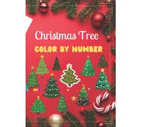Paint by Number Christmas: Color by Number Christmas Tree Sticker Book for Kids Gift, Christmas Paint by Stickers