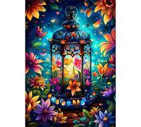 Paint by Number for Adult,Colorful Flowers Jungle DIY Oil Painting Kits on Canvas for Beginner,with Brushes and Acrylic Pigment,Paint by Numbers Arts and Crafts Kit for Home Decor with frame,30x40cm