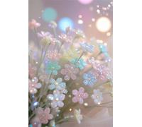 Paint by Number for Adult,Fantasy Flowers DIY Oil Painting Kits on Canvas for Beginner,with Brushes and Acrylic Pigment,Paint by Numbers Arts and Crafts Kit for Home Decor Without Frame,55x70cm
