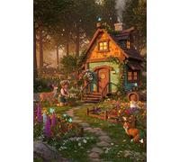 Paint by Number for Adult,Garden House Path DIY Oil Painting Kits on Canvas for Beginner,with Brushes and Acrylic Pigment,Paint by Numbers Arts and Crafts Kit for Home Decor Without Frame,55x70cm